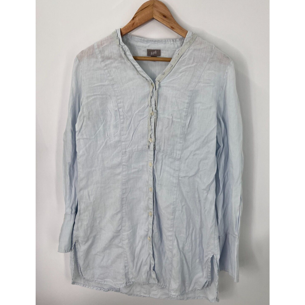 J. Jill Light Blue Button-Down Shirt